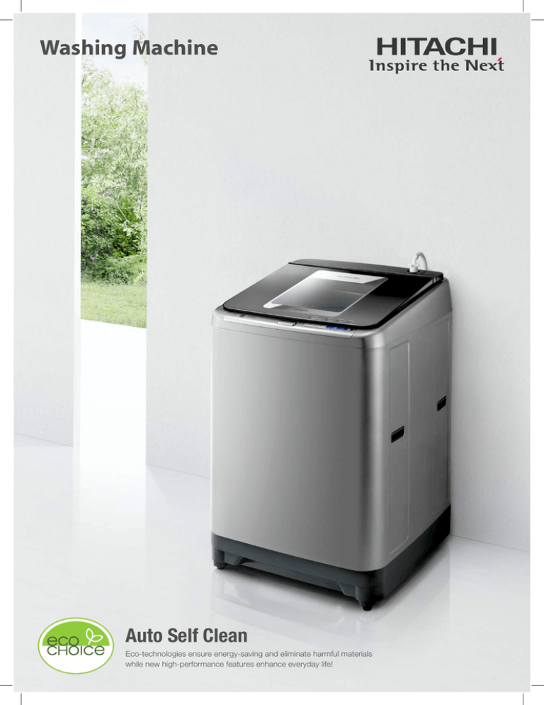 Washing Machine - Hitachi Consumer | Manualzz