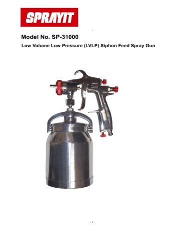 SPRAYIT SP-33500 LVLP Gravity Feed Mini Spray Gun