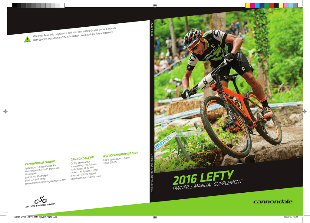 Cannondale Lefty 2.0 Owner's Manual 