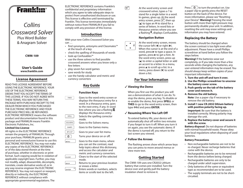 provision of data crossword