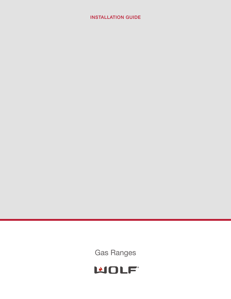 Wolf 1219 Installation manual Manualzz