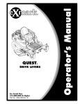 Exmark Quest Drive Levers Operator's Manual