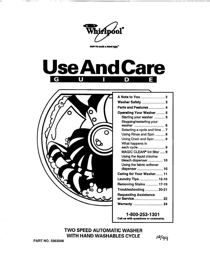 Whirlpool Washing Machine Repair Manual Manualzz