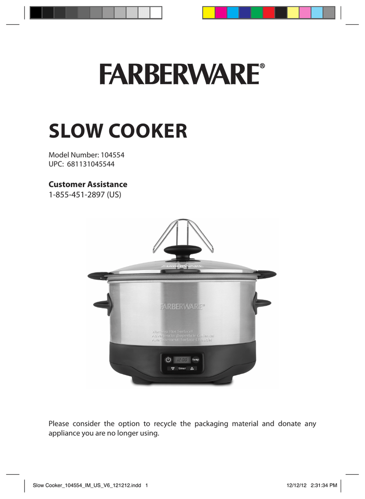 User manual Crock-Pot CR066 (English - 59 pages)