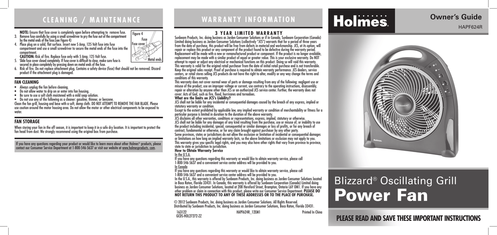 Holmes HAPF624RUC Blizzard 12 in. Power 