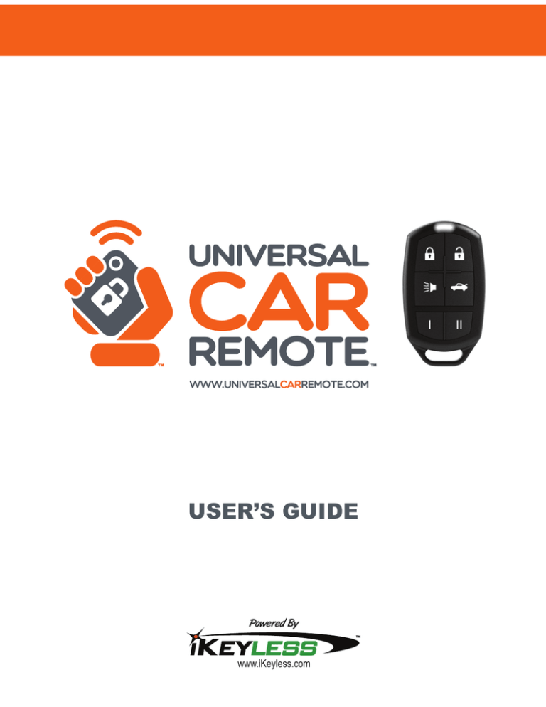 Universalcarremote Universal Car Remote User Manual Manualzz