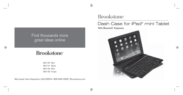 brookstone ipad mini case with keyboard