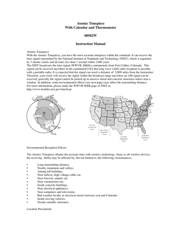 Atomix Wall Clock Instruction Manual 00582 | Manualzz