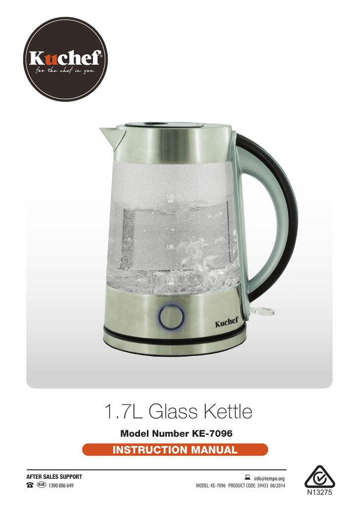 mellerware glass kettle