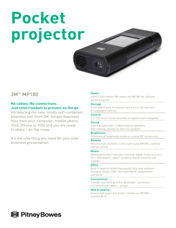 Pocket projector - Pitney Bowes India 