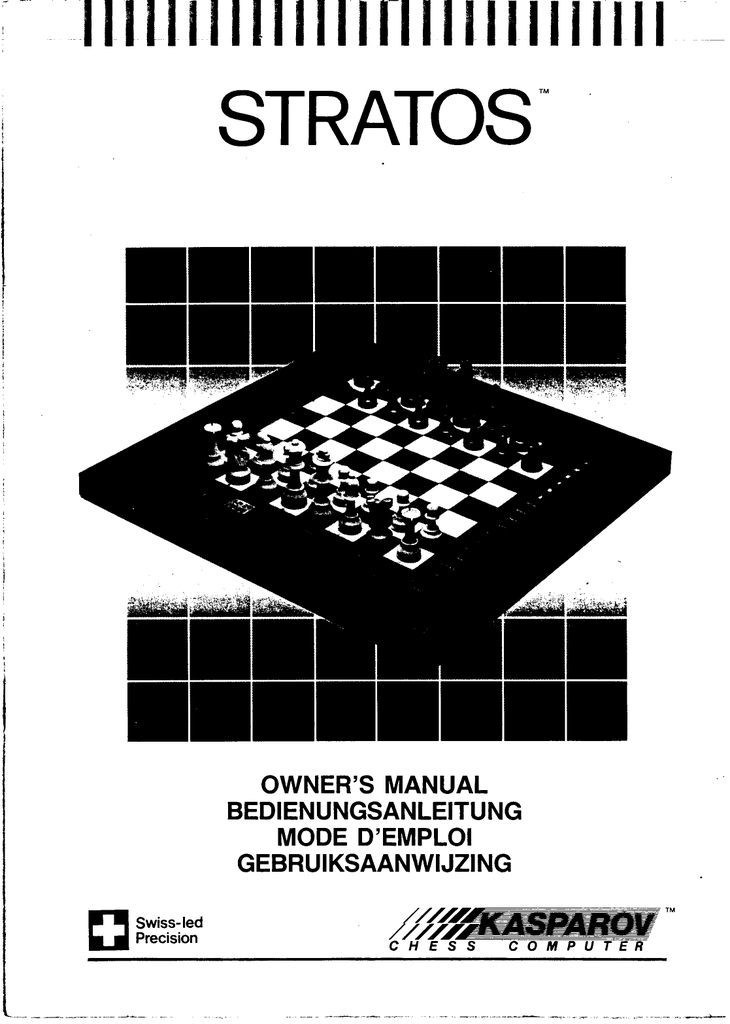 Saitek Kasparov Stratos Chess Computer Manualzz