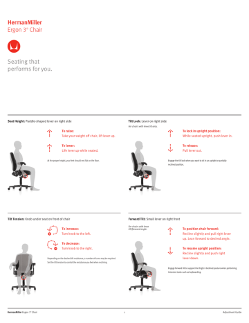 Ergon Chairs adjustment guide | Manualzz