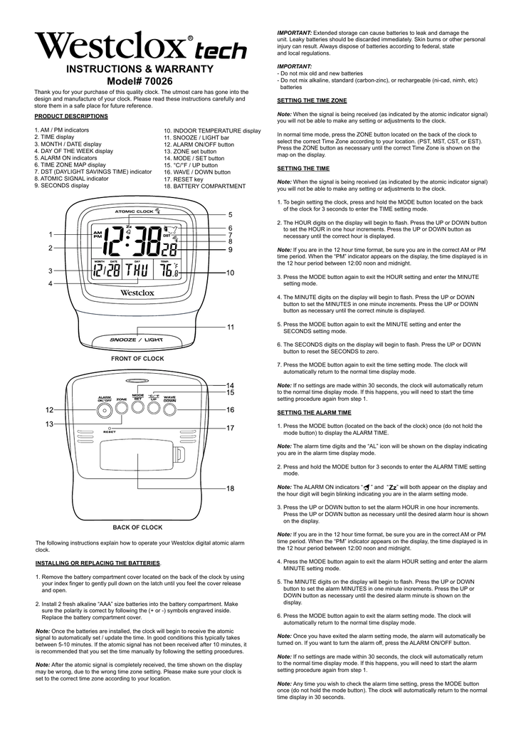 1949 Instructions Manualzz 1949 Instructions Manualzz, How To Adjust Westclox Alarm Clock