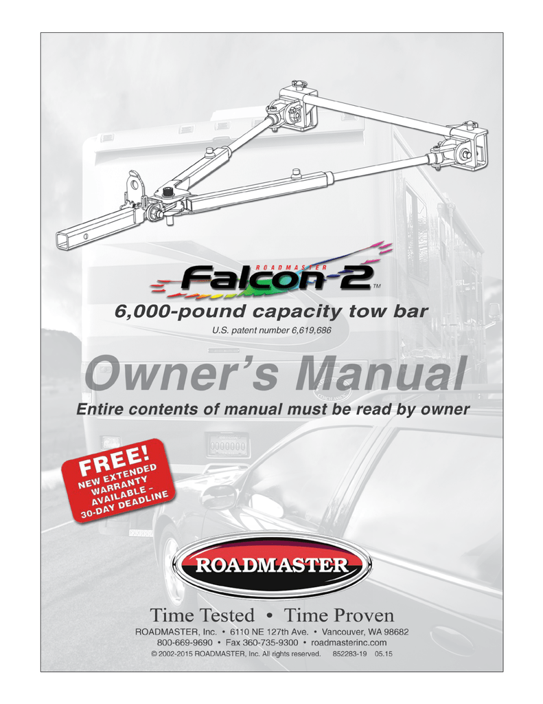 Roadmaster Owner`s Manual Manualzz