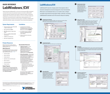 LabWindows/CVI Quick Reference | Manualzz