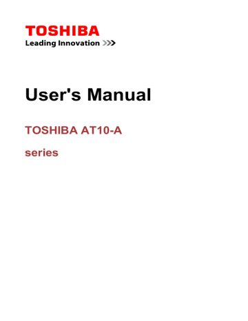 Toshiba AT10-A (PDA0FC-009002) Tablet User guide | Manualzz