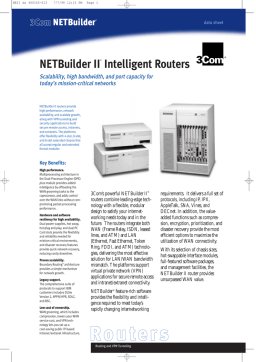 3com 3C6091A - NETBuilder II DPE Datasheet