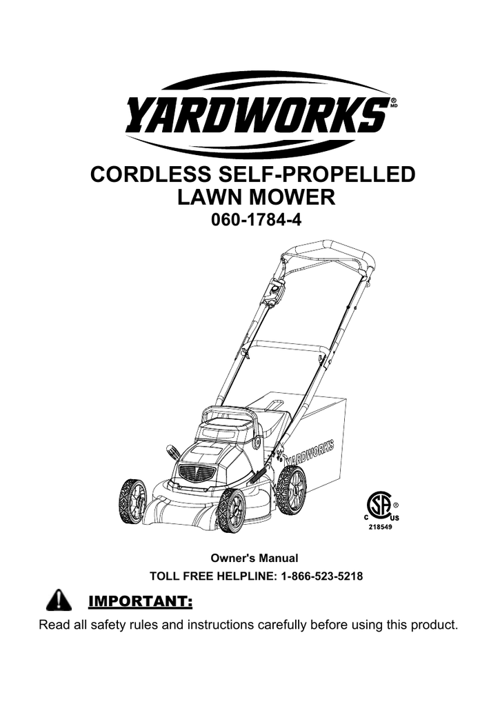 yardworks cordless grass trimmer