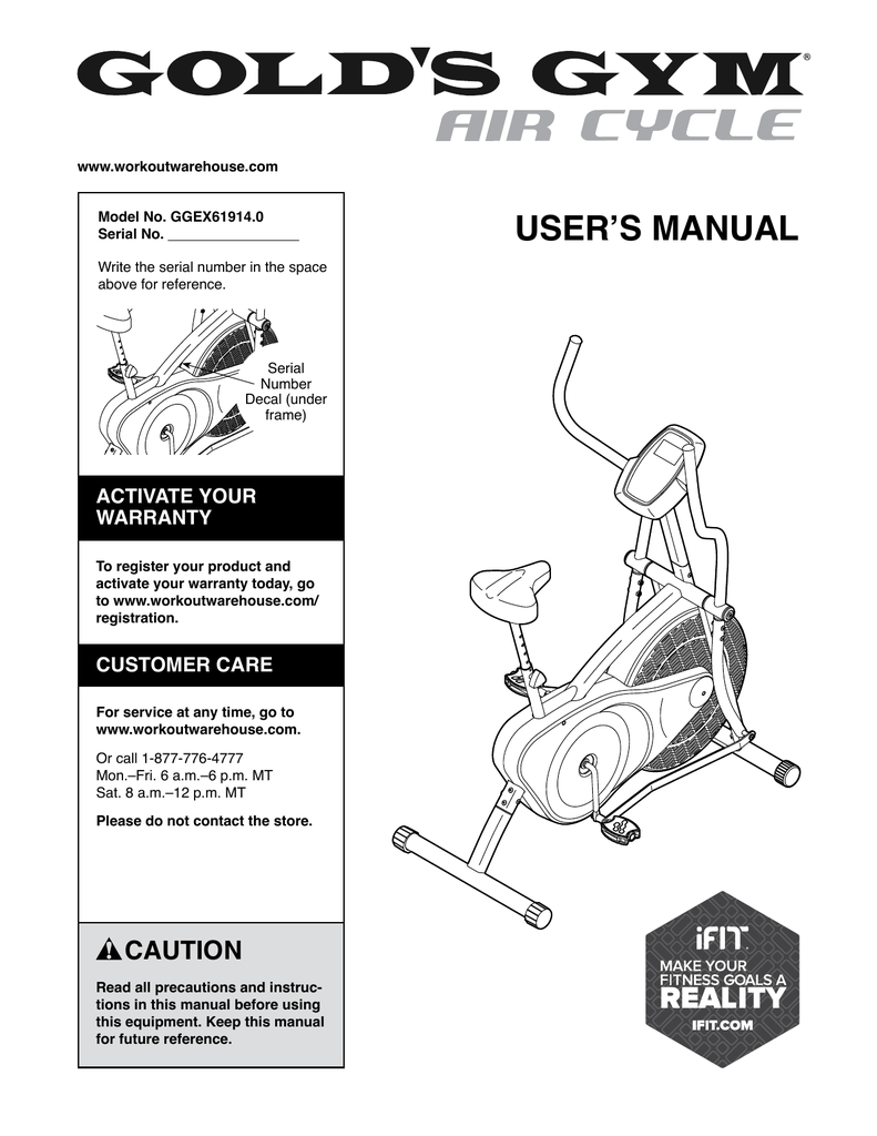 Golds gym 2025 400ri manual