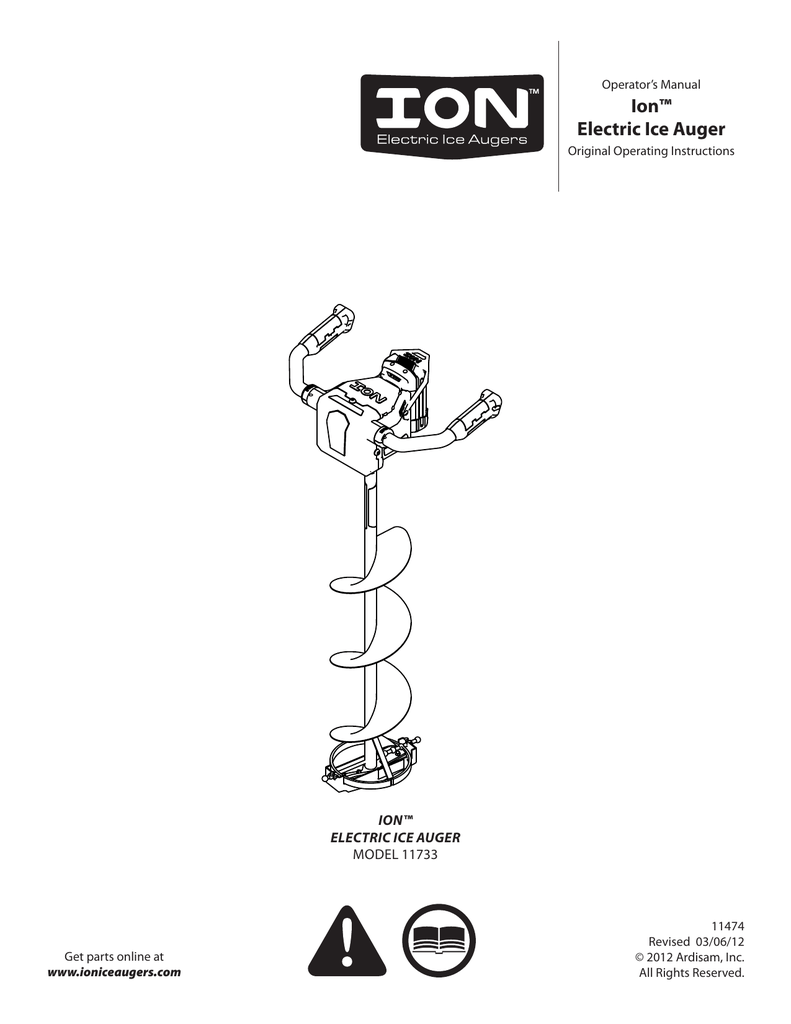 Ion™ Electric Ice Auger Manualzz