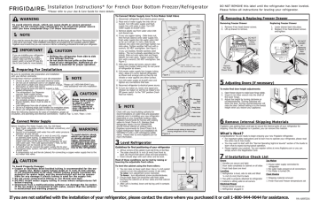 frigidaire ffhb2750ts manualzz