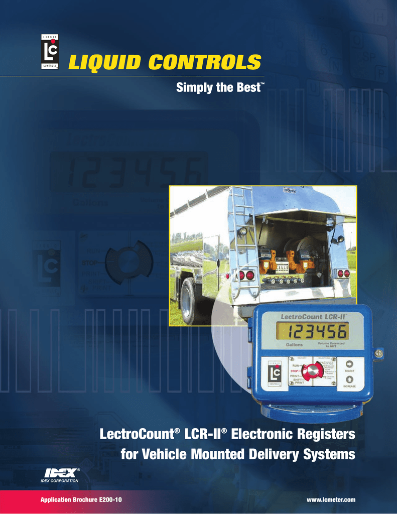 LectroCount® LCRII® Electronic Registers for Vehicle Mounted Manualzz