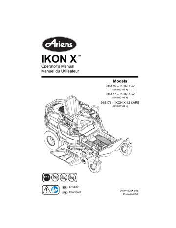 Ariens Ikon X 42 Owners Manual 83+ Pages - Latest Edition 