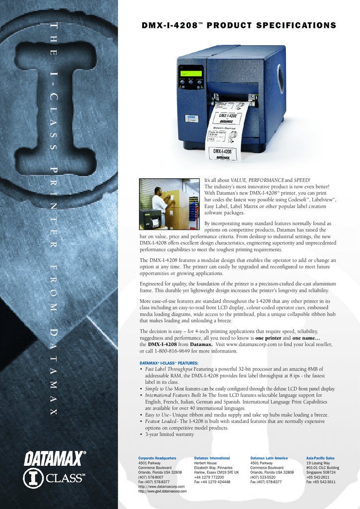 datamax dmx-i-4208 driver windows 10