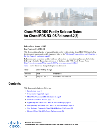 Cisco MDS 9000 Family Release Notes for Cisco MDS NX | Manualzz