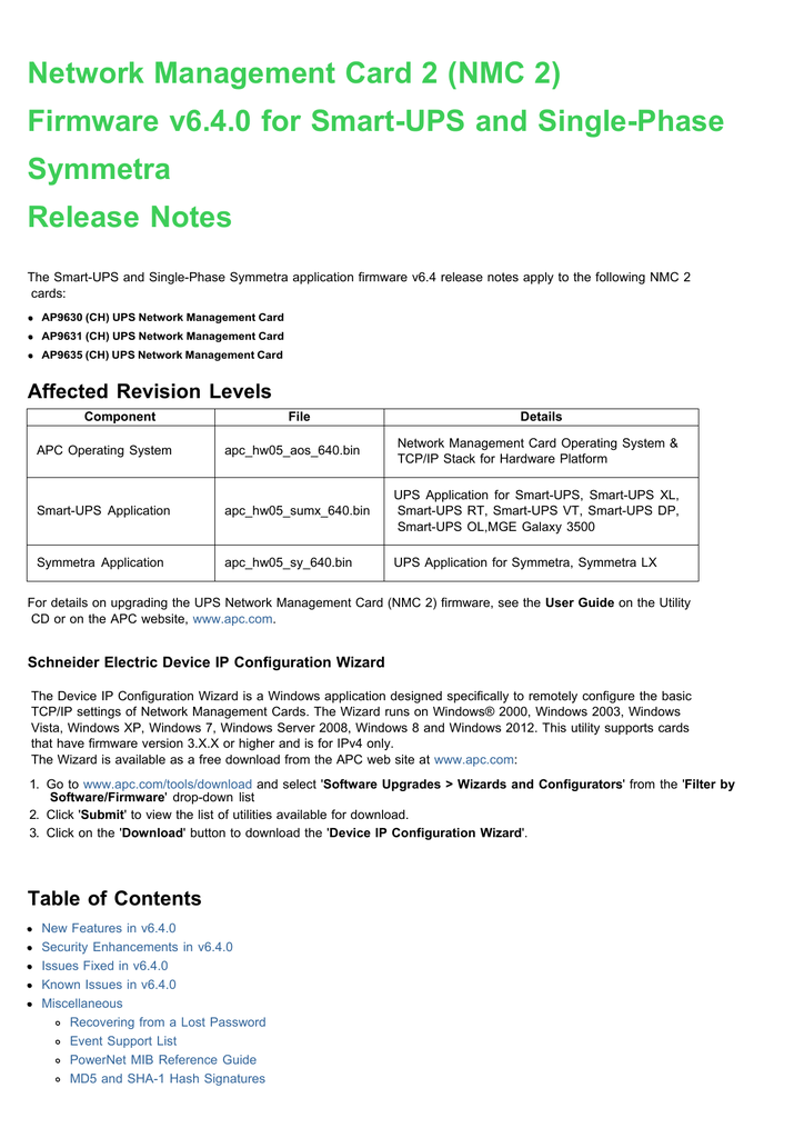 Apc network management device ip configuration wizard download