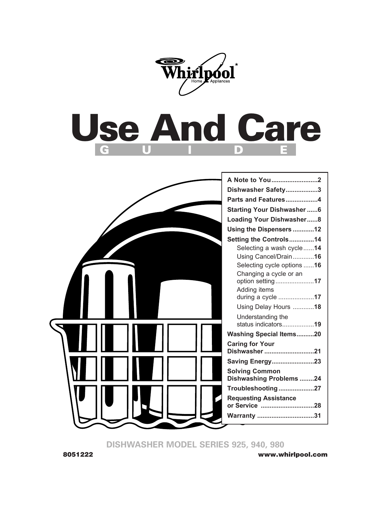 Whirlpool 940 series Use and Care Manual Manualzz