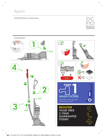 dyson DC40 Multi Floor Operating Manual | Manualzz