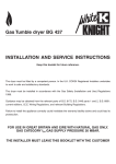 White Knight BG 437 Installation and Service Instructions