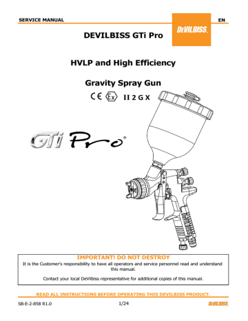 Carlisle GTi Pro Spray Gun Service Manual | Manualzz