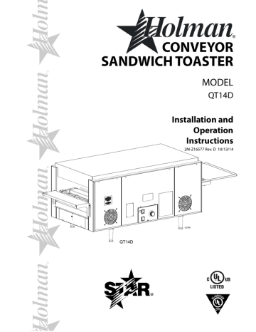 holman conveyor toaster
