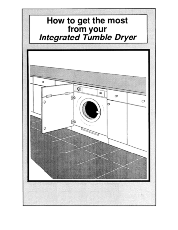 White Knight ITD60S Integrated Tumble Dryer User manual | Manualzz