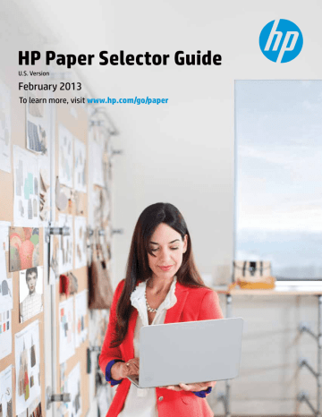 HP Paper Selector Guide | Manualzz