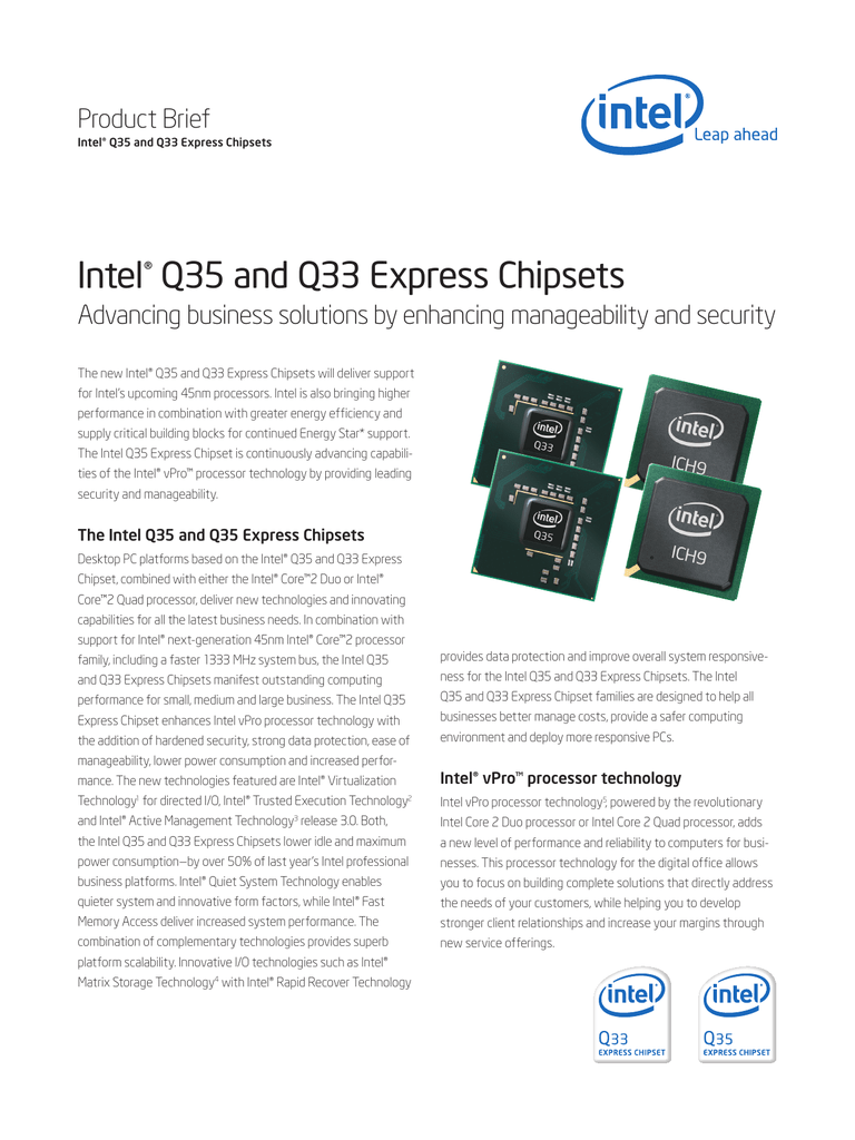 intel q35 express chipset driver