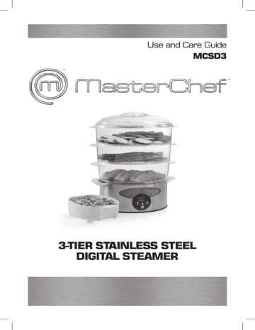 3-Tier STainleSS STeel DigiTal STeamer | Manualzz