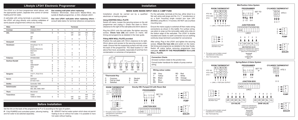Drayton Lifestyle Mid Position Valve Wiring Diagram - Wiring Diagram