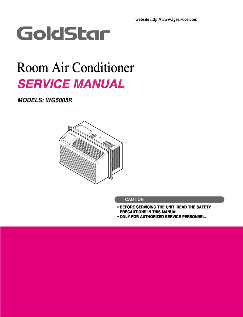 Goldstar WG5005R Air Conditioner Service manual Manualzz