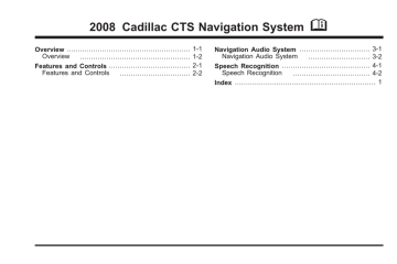 Cadillac CTS 2008 Navigation Guide | Manualzz