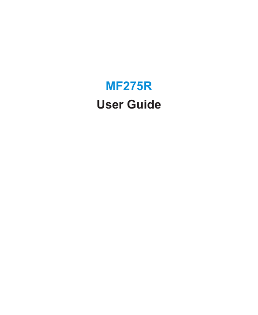 ZTE MF275R Turbo Hub User Guide Bell Canada Manualzz