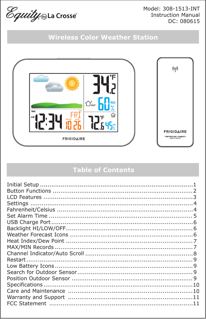Equity Alarm Clock 75903 Manual - Arm Designs