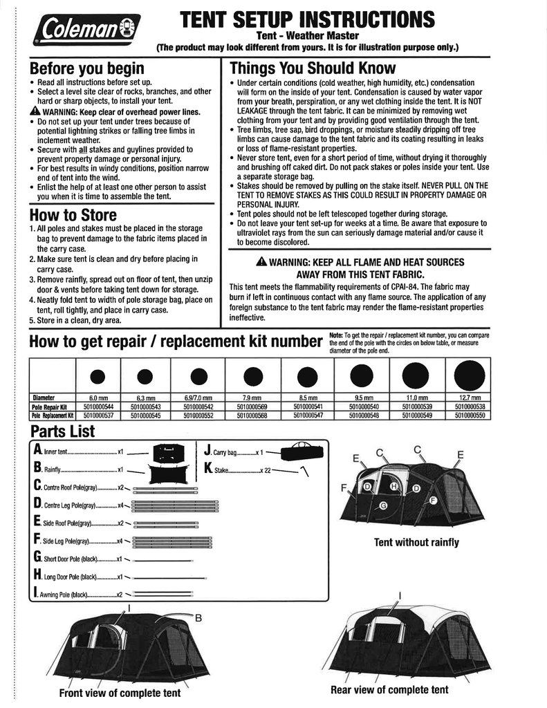 Coleman 2000027947 Elite WeatherMaster 