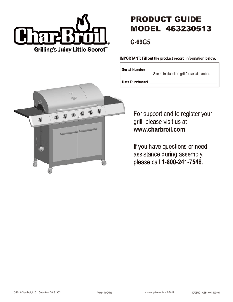 Char-Broil 463230513 User manual | Manualzz