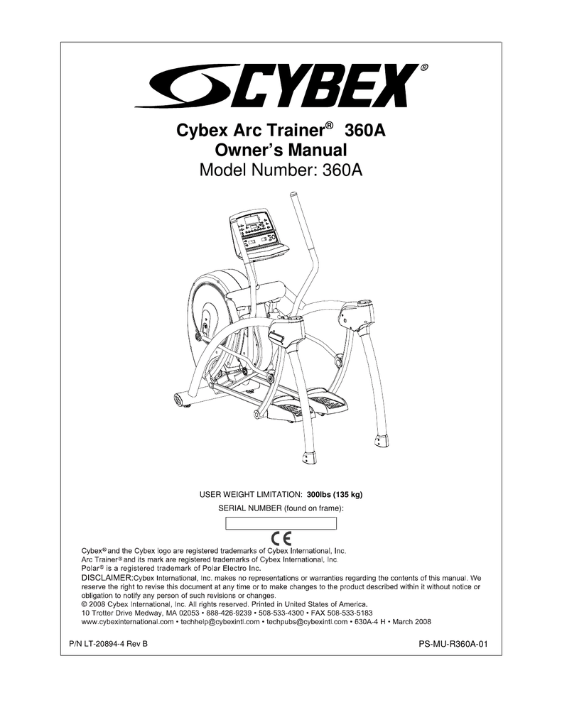 Cybex arc trainer models