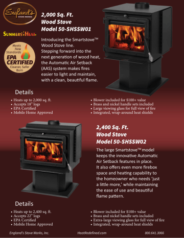 Smartstove By England S Stove Works Manualzz