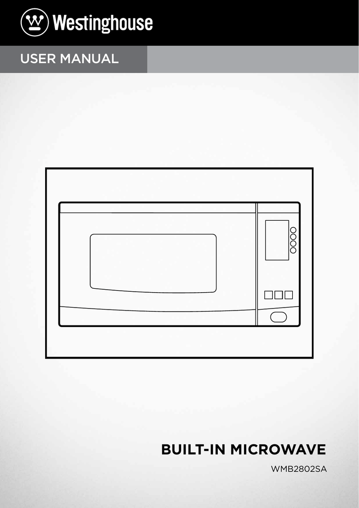 Westinghouse 28L BuiltIn 900W Microwave Oven User Manual Manualzz