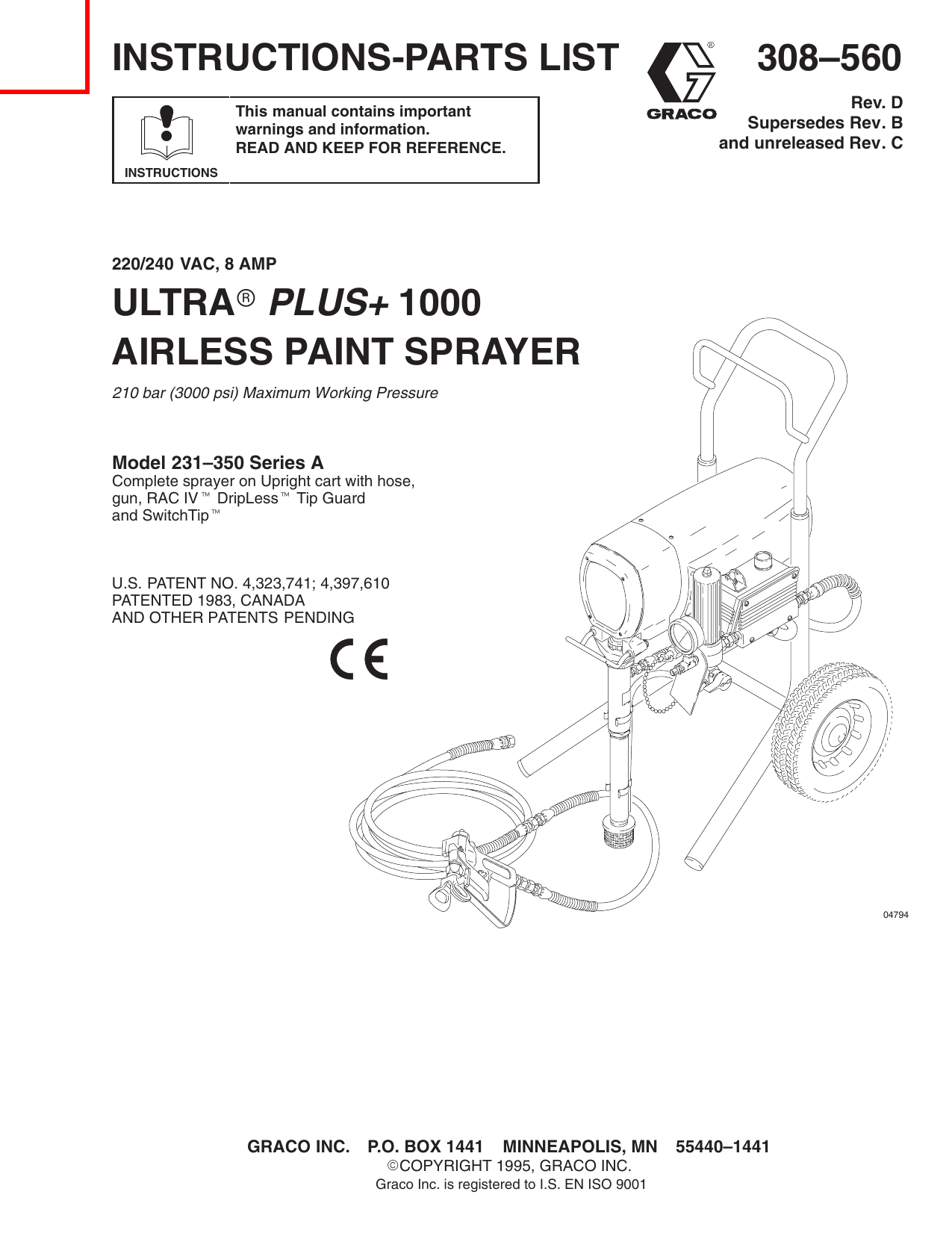 graco 1000 airless paint sprayer
